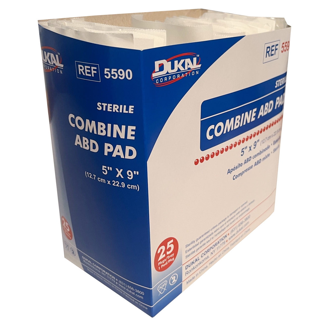 ABD Combine Pads, Sterile, 5" x 9" - Case of 400