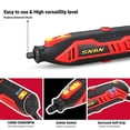 thumbnail image 3 of Rotary Tool Kit, SNAN Tool with MultiPro Keyless Chuck and Flex Shaft, 10000-35000RPM, 6 Variable Speed, 110 Accessories Ideal for Craft Projects, DIY Creations, Cutting, Engraving-SERTD02., 3 of 3