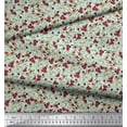 thumbnail image 3 of Soimoi Polyester Crepe Fabric Leaves & Berries Fruits Print Sewing Fabric Yard 42 Inch Wide, 3 of 3