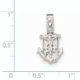 thumbnail image 3 of Finest Gold 14K White Gold Polished Mariner Crucifix Pendant, 3 of 4