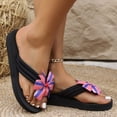 thumbnail image 7 of enyan Womens Sandals Women's Memory Foam Comfortable Flat Thong Sandals Dressy Summer Beach Leather Slide Flip Flops,Red,Size 9, 7 of 7