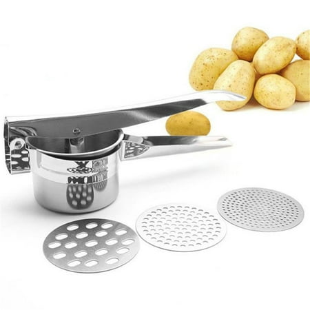 

lulshou Three-in-one Stainless Steel Potato Press Manual Juicer Creative Kitchen Gadgets