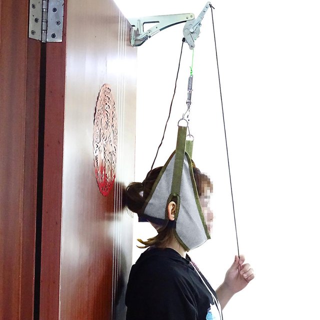 Dispositivo masajeador de cuello de tracción Cervical sobre la puerta, ajuste de camilla, masajeador de cabeza trasera quiropráctico, Kit de relajación para el cuidado de la salud kaili Sencillez