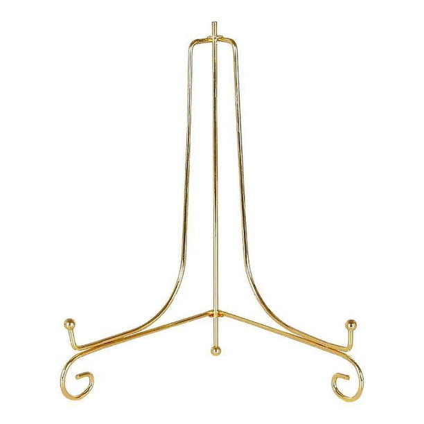 Paquete de 2 soportes para platos para exhibición, soporte para platos de 12 pulgadas + soporte de caballete de metal para marcos de fotos, platos decorativos, libros, fotos, coleccionables
