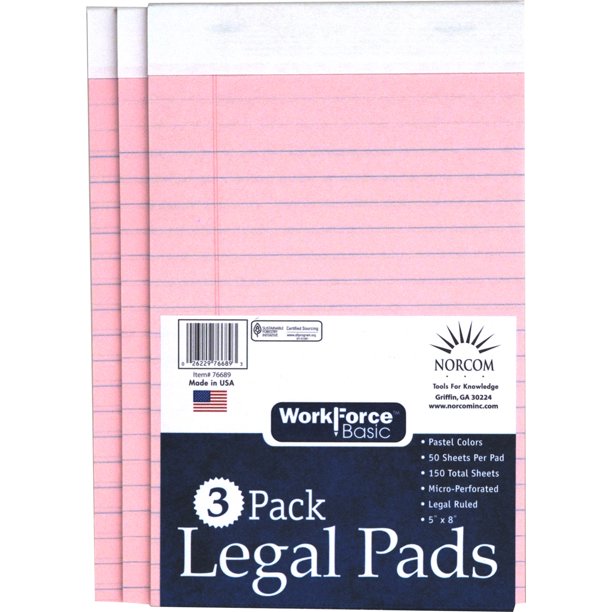 Casemateâ ¢ Neon Junior Legal Pads 3 ct Pack