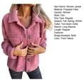 thumbnail image 7 of Winter Women Jacket with Double Pockets Thick Fleece Button Closure Cardigan Long Sleeves Warm Windproof Heat Retention Outdoor Coat, 7 of 7