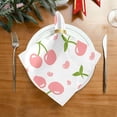 thumbnail image 2 of Coolnut Pink Cherry Cloth Napkins Set of 6,Reusable Washable Polyester Dinner Table Napkins for Family,Kitchen,Dining,Party Decor, 2 of 7