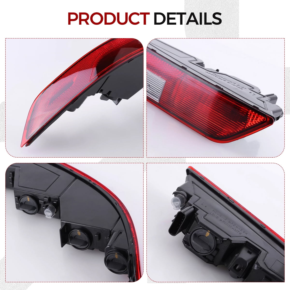 Rear Bumper Light Compatible with 2018 2019 2020 2021 2022 2023 Audi Q5 Rear Bumper Reflector Lower Tail Light Replaces 80A945070A Right Passenger Side