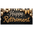 thumbnail image 2 of Golden Theme Happy Retirement Banner Decorative Design Champagne Glasses Retirement Party Balloon Decoration for Retirement Party Indoor Decoration Event Celebration, 2 of 7