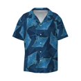 thumbnail image 3 of Goofa Stingray Printed Men's Casual Short-sleeved Shirt,Lightweight Breathable Button-down,Summer Casual men's top,Versatile Fashion shirt-X-Large, 3 of 7