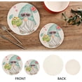 thumbnail image 4 of SKYSONIC 2 Pack Watercolor Beach Gnomes Trivet Mat Summer Coconut Tropical Flowers Pot Holders Set Hot Pads Potholder Cotton for Kitchen Weave Pot Mat Cooking Baking Decor Home, 4 of 7