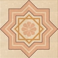 thumbnail image 1 of Ahgly Company Indoor Square Patterned Golden Blonde Gold Area Rugs, 5' Square, 1 of 6