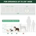 thumbnail image 6 of FXW Dog Gate Extra Wide Designed for Indoor Use, Adjustable Width Up to 219-inch Wide (32" H 8 Wire Panels for Small and Medium Dogs), White, 6 of 6