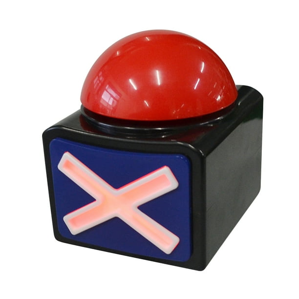 Zumbador De Respuesta Del Juego Botón de prueba rojo con botón de prueba de luz y sonido para concurso/programa de juegos/fiesta Ehuebsd libre de BPA