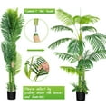 thumbnail image 3 of Yesfashion 64.5" Artificial Plant Palm Tree, Realistic Texture Potted Faux Plant for Home Office Indoor Outdoor Decor, 3 of 8