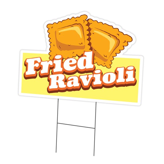SignMission C-DC-1216-DS-Fried Ravioli19 12 x 16 in. Yard Sign & Stake - Fried Ravioli