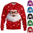 thumbnail image 4 of Knitted Ribbed Casual Pullover Sweater Long Sleeve Crewneck Top for Autumn Winter Holiday Comfortable Soft Warm Fashion Outerwear Cute Fashion XXXXL, 4 of 4