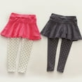 thumbnail image 2 of Baby Kids Girl Warmer Wool Polka Dot Culotte Legging Trousers Pantskirt, 2 of 3