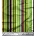 thumbnail image 1 of Soimoi Green polyester Crepe Fabric Vertical Stripe Print Fabric by Yard 52 Inch Wide, 1 of 5