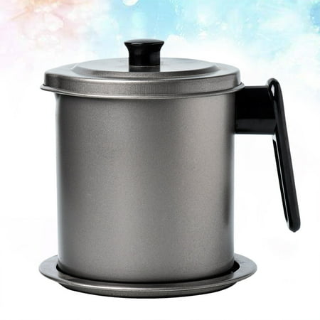 

Kitchen Stainless Steel Oil Pot Large Capacity Oil Storage Can Leakproof Oil Container (1.4L)