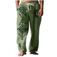 thumbnail image 2 of WXLWZYWL Mens Casual Baggy Pants Yoga Harem Pants Lounge Pants Drawstring Men Women, with 2 Big Pockets, 2 of 5
