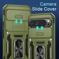thumbnail image 4 of KOMI Case for Google Pixel 9/9 Pro with Slide Camera Cover+Screen Protector(1 Pack), Rotated Ring Kickstand Military Grade Shockproof Protective Cover-Olive Green, 4 of 5
