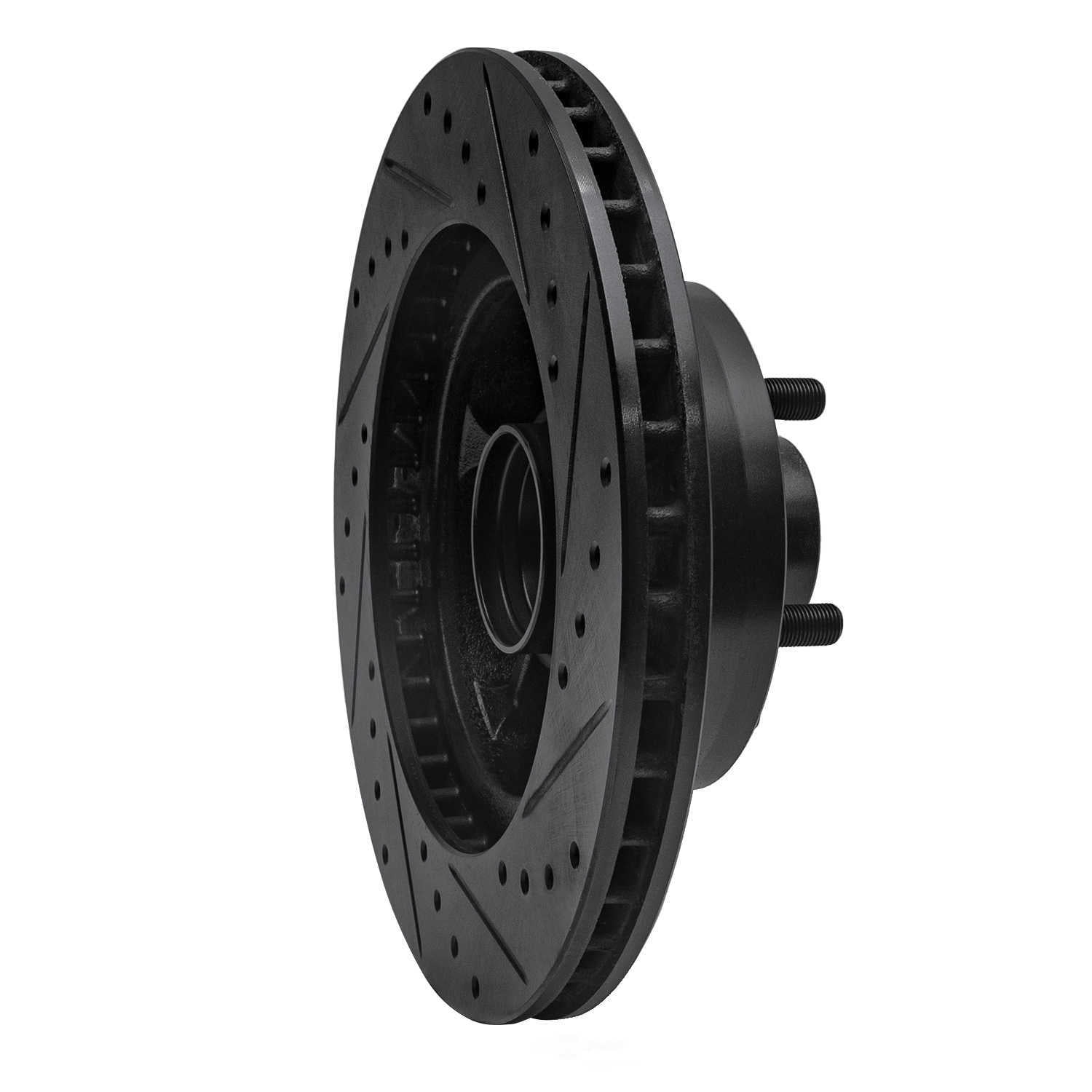 Dynamic Friction Company 633-54008L DFC Brake Rotor - Drilled And Slotted - Black