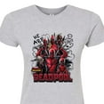 thumbnail image 3 of Marvel Deadpool & Wolverine - We Are Deadpool Doodles - Juniors Fitted Graphic T-Shirt, 3 of 5