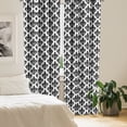 thumbnail image 2 of Fleur De Lis Curtains, Monochrome Royal Lily Pattern Victorian Inspiration Ornamental Vintage Design, Window Treatments 2 Panel Set for Living Room Bedroom Decor, 56" x 95", White Charcoal, Ambesonne, 2 of 5