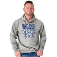 thumbnail image 5 of Dad Bod Video Gamer Brain Geek Nerd Hoodie Hooded Sweatshirt Men Brisco Brands X, 5 of 6