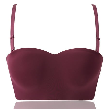 

amlbb Wirefree Plus-Size Bra Women Sports Bra No Rims Side Breast Comfortable Breathable Base Top Solid Underwear Push Up Bra