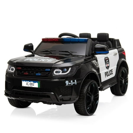 

BATE 12V Kids Police Ride on Car with Remote Control LED Flashing Light Music & Horn