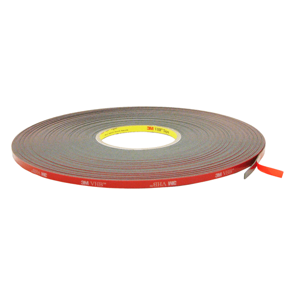 3M VHB Tape  [45 mil / heavy duty mounting] (5952): 1/4 in. x 36 yds. (Black)