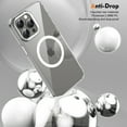 thumbnail image 5 of Magnetic for iPhone 16 Clear Case Compatible with Magsafe Military-Grade Protection Shockproof Phone Bumper,Anti-Scratch Drop Proof Anti-Fingerprint Clear Hard Back Cover Back,Silver, 5 of 9