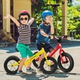 thumbnail image 3 of Costway Bicicleta de equilibrio para niños pequeños de 30 cm, sin pedales, con neumáticos de goma inflables, color rojo, 3 of 4