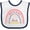 White and Navy, variant on Inktastic Handpicked for Earth by My Uncle in Heaven Rainbow Boys or Girls Baby Bib