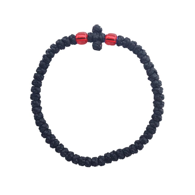 Orthodox Prayer Bracelet HandWoven Cross Christian Wristchain