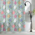 thumbnail image 2 of Easter Bunny Shower Curtain Set, Waterproof Shower Curtains for Bathroom, Colorful Eggs Spring Leaves Daisy Blue Washable Fabric Cloth Bath Curtain for Bathtub Decoration with Hooks 66x72 Inches, 2 of 9