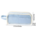 thumbnail image 2 of Anuirheih Pencil Bag with Zipper, Large-capacity Multi-layer Transparent Pencil Case Student High-value Pencil Case Storage Bag Stationery Bag(Blue), 2 of 4