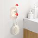 thumbnail image 5 of Gancho de bombeo de cabeza sin orificios Pegatina sin rastro para dormitorio baño puerta de cocina, 9x5cm, 1 paquete, 5 of 5