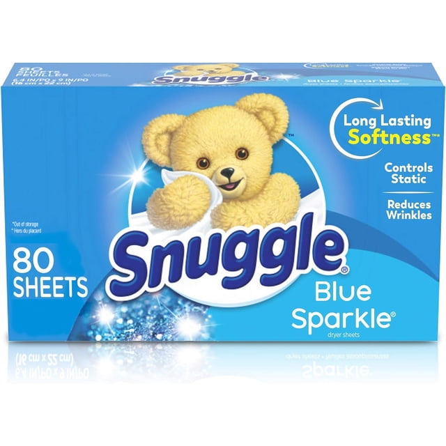 Sábanas para secadora Snuggle 240 Blue Sparkle (3 paquetes de 80 hojas)