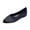 Navy, variant on Xfvqtps Ladys Single Shoes Stripe Hollow out Knitting Pointy Toe Flat Bottom Soft Sole Fashion Work Casual Mesh Shoes Large Size Shallow Mout Slip on Flat Shoes Gray