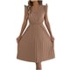 thumbnail image 1 of Vestido de Verano Casual de Mujer con Cuello en V Cintura Plegada sin Mangas Medias de Ternera Encaje Vestido de Verano para Mujeres, 1 of 9