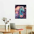 thumbnail image 2 of COMIO Fantasy Butterfly Unicorn Textured Poster, Picture Print Stretched Framed Canvas Painting, Home Wall Bedroom Bathroom Wall Art Gift, 2 of 4