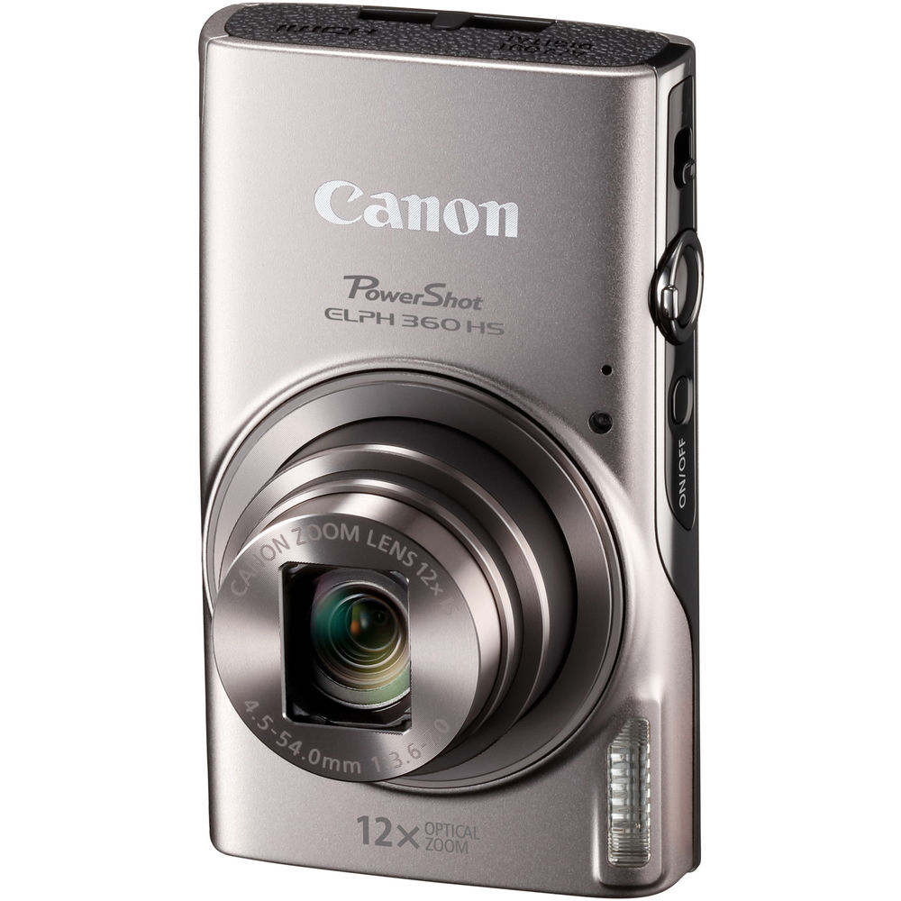 Canon PowerShot ELPH 360 HS Digital Camera (Silver) (1078C001) + 64GB Memory Card + NB11L Battery + Case + Charger + Card Reader + Corel Photo Software + HDMI Cable + Flex Tripod + More - image 4 of 8