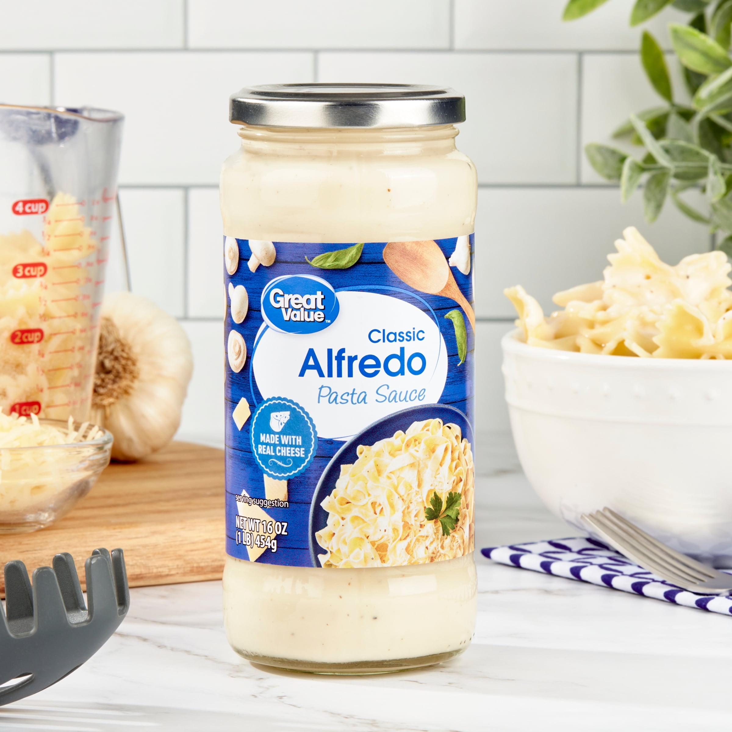 Great Value Alfredo Pasta Sauce, 16 oz