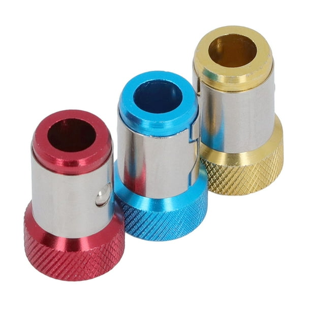 Anillos De Tornillo Magnéticos, Resistencia Al Desgaste Soporte De Puntas De Destornillador Hexagonal De aleación De Aluminio Diseño Moleteado De 12 Piezas Para Montaje De