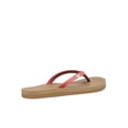thumbnail image 4 of Sanuk Yoga Joy Burnt Coral Slip On Rounded Open Toe Casual Summer Sandal (Burnt Coral, 11), 4 of 6