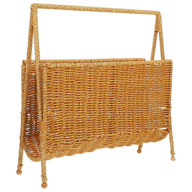 Wicker Magazine Rack Magazine Organizer Home Users 36.00X35.00X11.00CM Woven 1Pcs