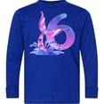 thumbnail image 3 of Inktastic 6th Birthday Mermaid Tail Long Sleeve Youth T-Shirt, 3 of 5